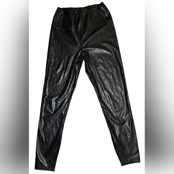 Aritzia Wilfred Free Daria Faux Vegan Leather Black High Waisted Leggings Sz M - Picture 2 of 11